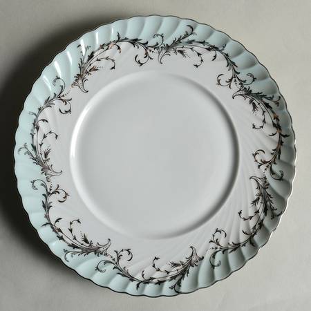 Elegance Blue Green (Platinum Trim) Salad Plate