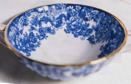Victorian Blue Flat Cream Soup Bowl