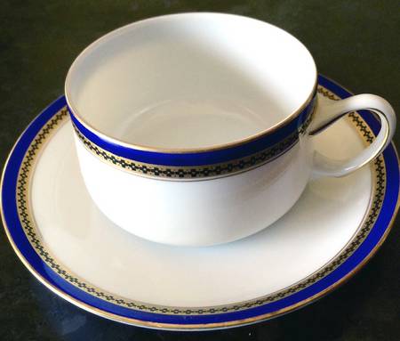 Bleu Royal Flat Cup & Saucer Set