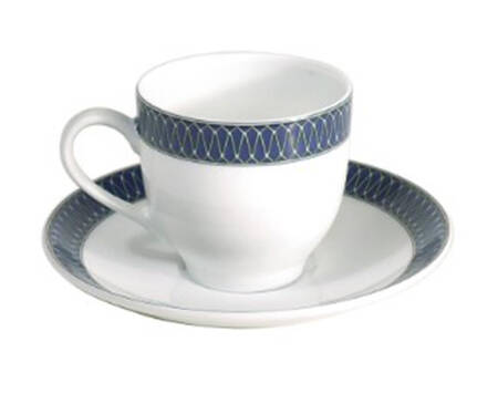 Blue Star Flat Cup & Saucer Set