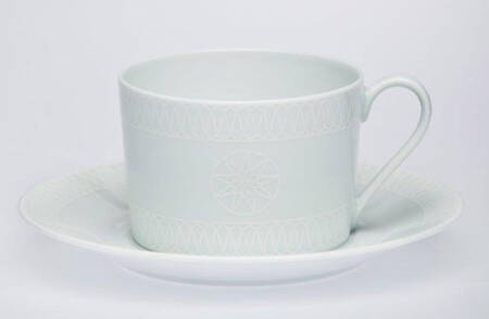 White Star Flat Cup & Saucer Set