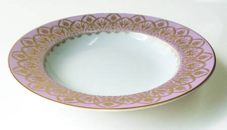Oasis Purple Large Rim Soup Bowl