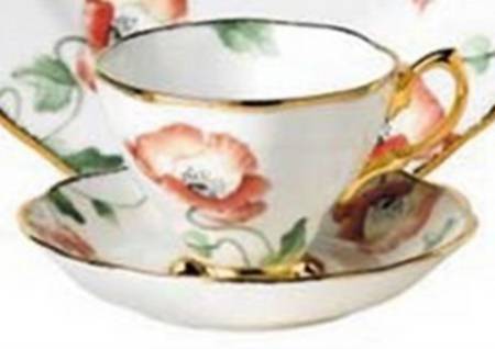 100 Years of Poppy Footed Cup & Saucer Set