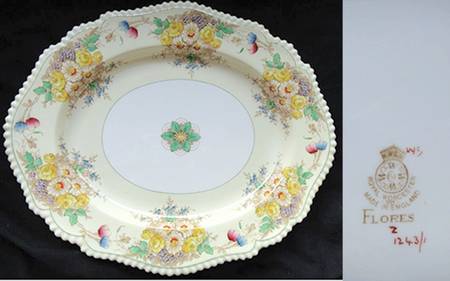 Flores 17" Oval Serving Platter