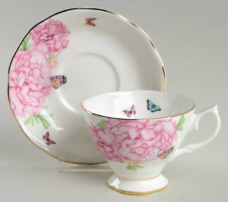 Friendship Footed Cup & Saucer Set