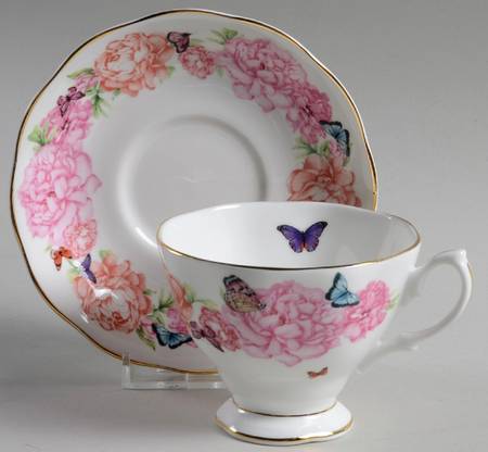 Friendship Footed Cup & Saucer Set