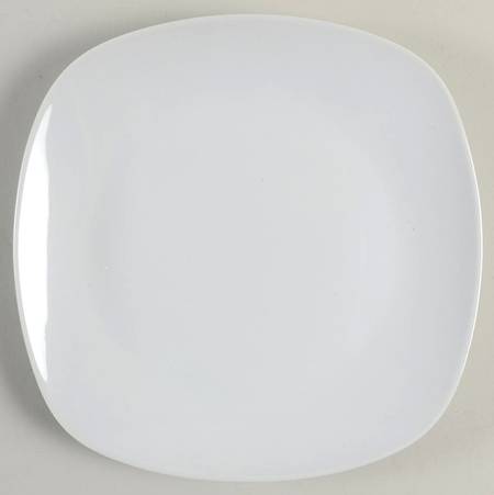 White Square Salad Plate