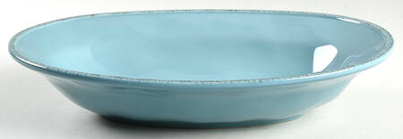 Cucina Agave Blue 12" Oval Serving Bowl