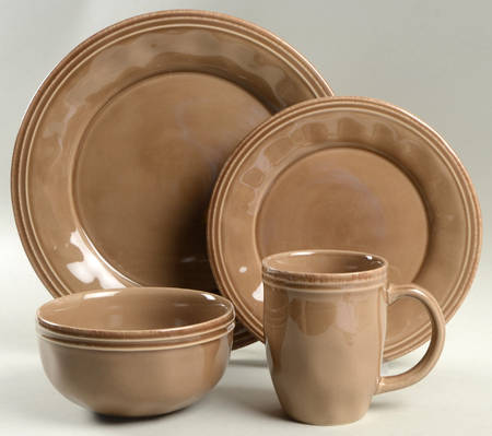 Cucina Mushroom Brown 4 Piece Place Setting