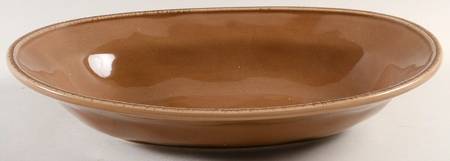 Cucina Mushroom Brown 12" Oval Serving Bowl