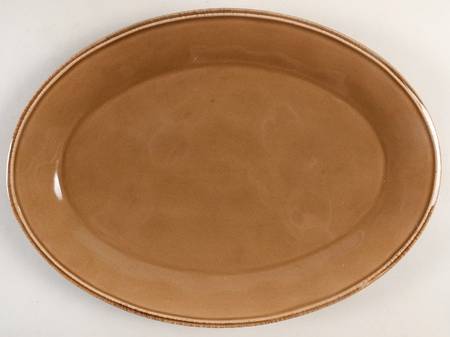 Cucina Mushroom Brown 14" Oval Serving Platter