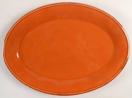 Cucina Pumpkin Orange 14" Oval Serving Platter