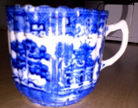 Blue Willow (Fluted) Flat Cup