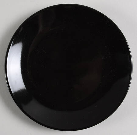 Solid Black Salad/Dessert Plate