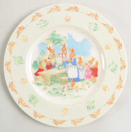 Bunnykins Fly a Kite Child's Plate