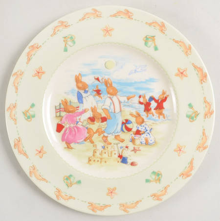Bunnykins Fly a Kite Child's Plate
