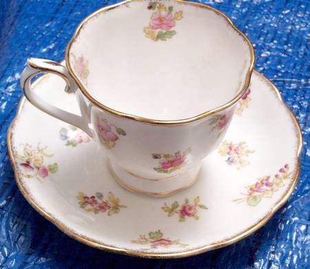 Dolly Varden Footed Cup & Saucer Set
