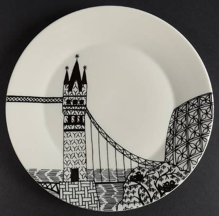 London Calling Luncheon Plate