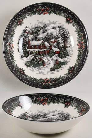 Christmas Village Soup/Cereal Bowl