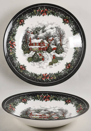 Christmas Village Soup/Cereal Bowl
