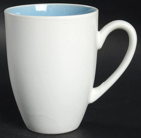 Crackle Glass Cornflower Blue Mug
