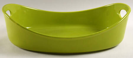 Serveware Lime Green 15" Oval Baker