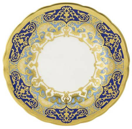 Heritage Forest Green and Turquoise Bread & Butter Plate
