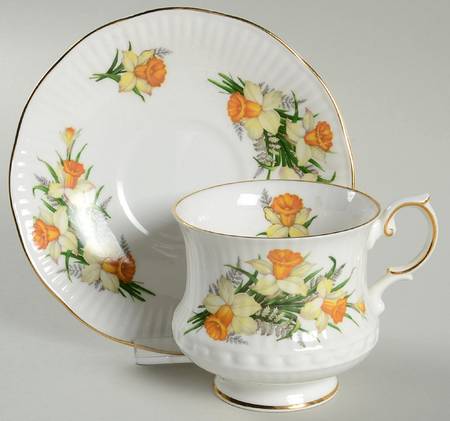 Centenary Year (Floral, Eros Shape) Footed Cup & Saucer Set