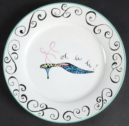 High Heels Shoes Salad Plate
