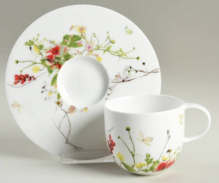 Fleurs Sauvages Flat Cup & Saucer Set