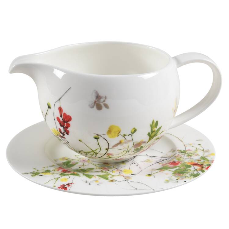 Fleurs Sauvages Gravy Boat & Underplate