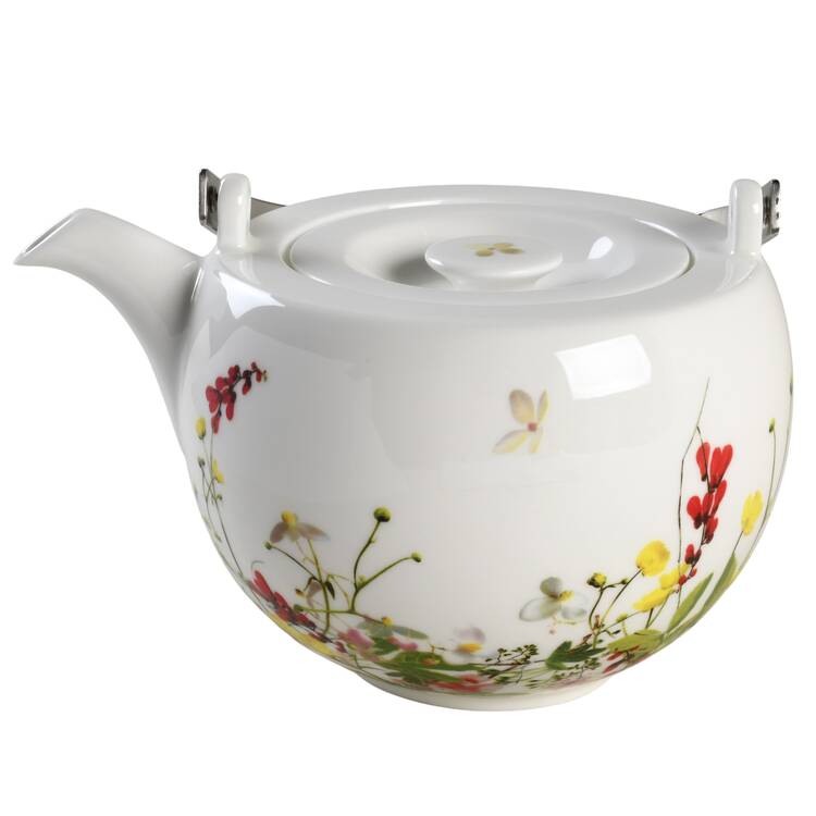 Fleurs Sauvages Teapot & Lid with Removable Top Handle