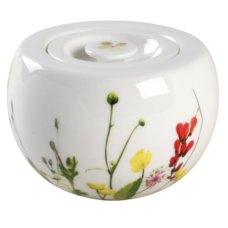 Fleurs Sauvages Sugar Bowl & Lid