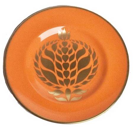 Bristol Belle Orange Accent Bread & Butter Plate