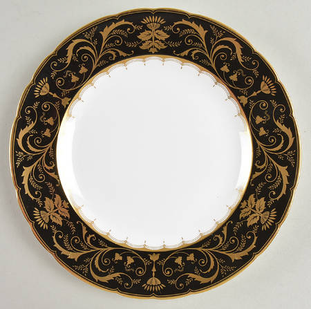 Darley Abbey Harlequin Black Salad Plate