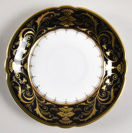 Darley Abbey Harlequin Black Saucer