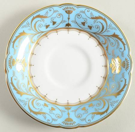 Darley Abbey Harlequin Duck Egg Saucer