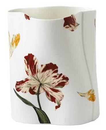 Botanical Tulips 10" Vase