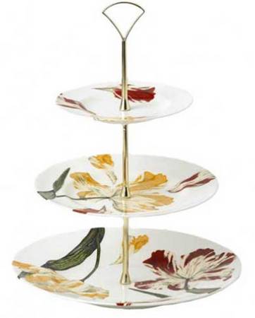 Botanical Tulips 3-Tiered Serving Tray (DP, SP, BB)
