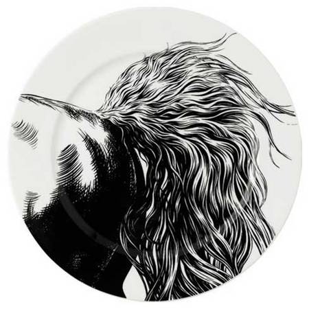 Equus White Dinner Plate