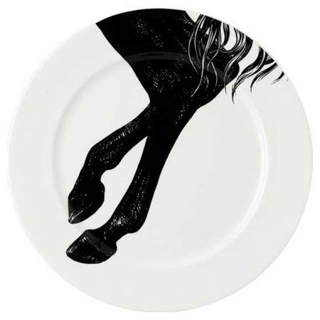 Equus White Dinner Plate