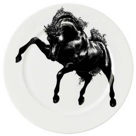 Equus White Dinner Plate