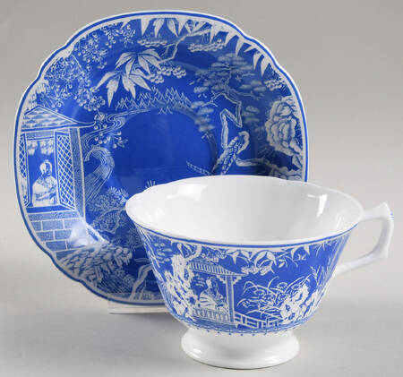 Mikado Blue Breakfast Cup & Saucer Set