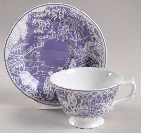 Mikado Lavender Footed Cup & Saucer Set