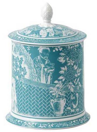 Mikado Turquoise Large Storage Jar & Lid