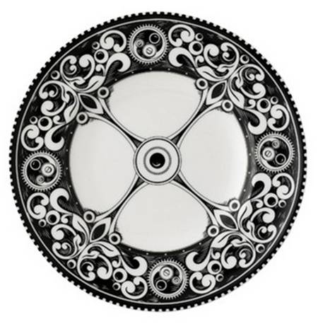 Steam Punk Black Bread & Butter Plate
