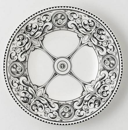Steam Punk White Bread & Butter Plate