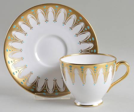 Gothic Footed Cup & Saucer Set