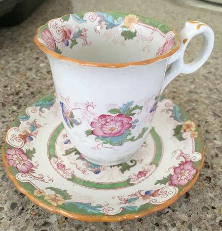 Bentick Green (Scalloped) Flat Demitasse Cup & Saucer Set