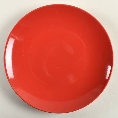 Coupe Red Salad Plate